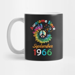 Funny Birthday Quote, Awesome Since September 1966, Retro Birthday Mug